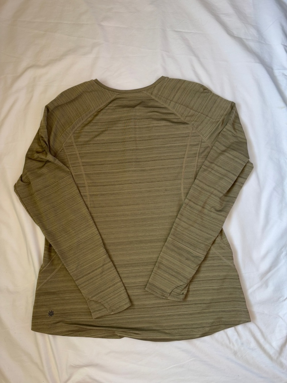 Athleta Pacifica Illume 1/4 Zip XL Olive Green Lightweight Layer Outdoor Yoga - Picture 3 of 7